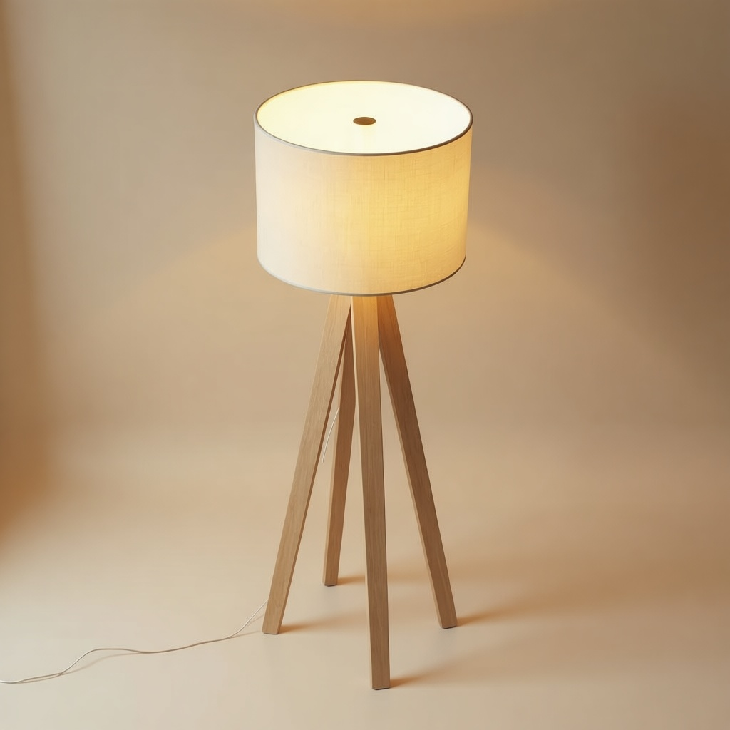 Tripode Wooden Tripod Lamp