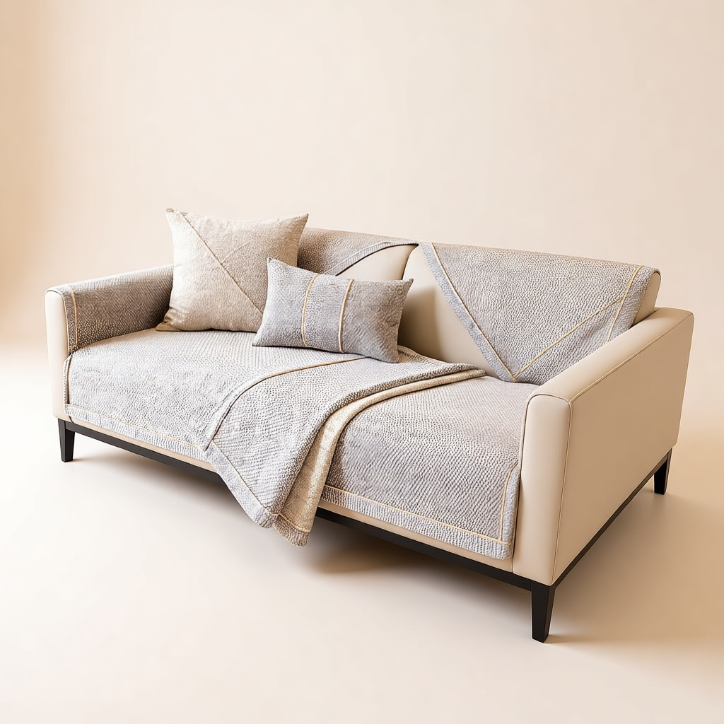 Woven Cotton-Linen Sofa Seat Cover