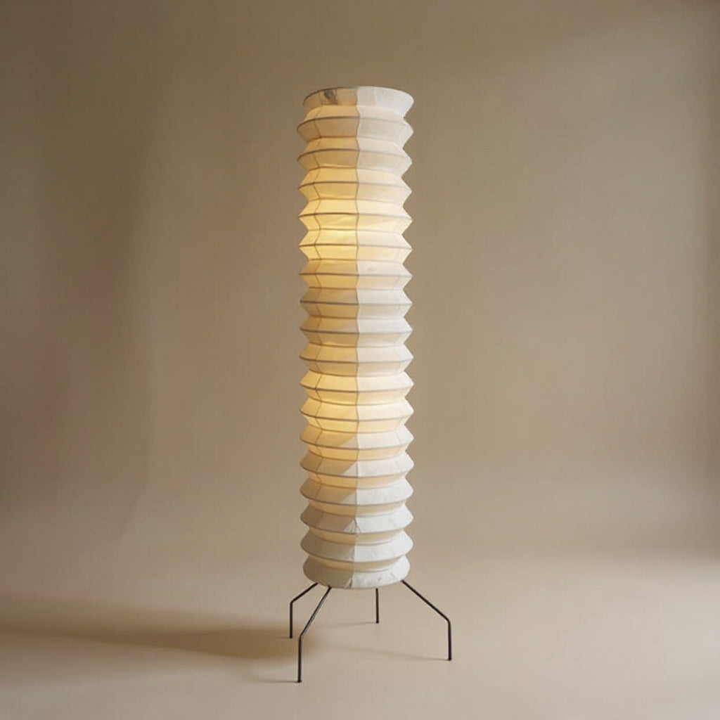 Rice Paper Column Floor Lamp