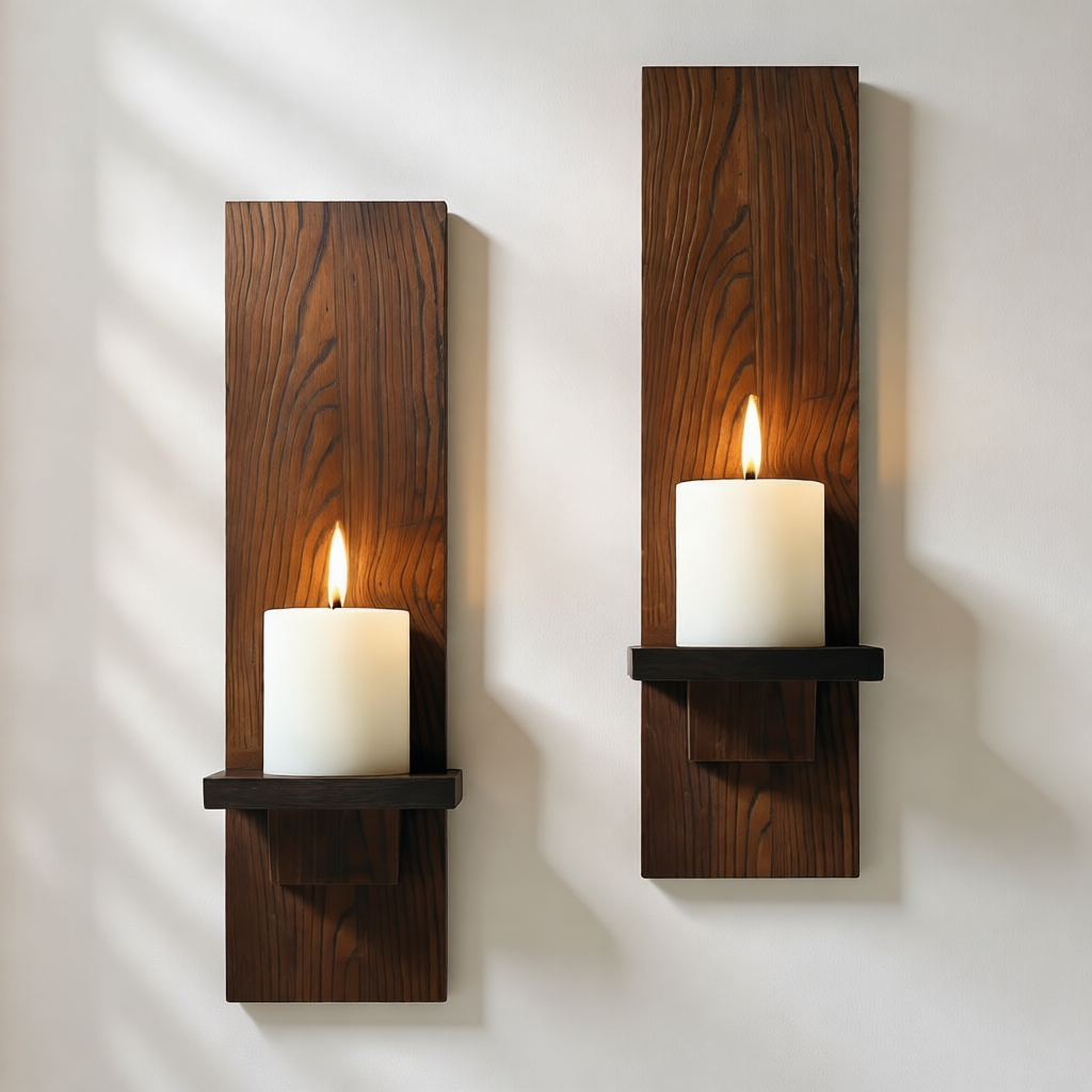 Wall-Mounted Candle Sconces (Set of 2)