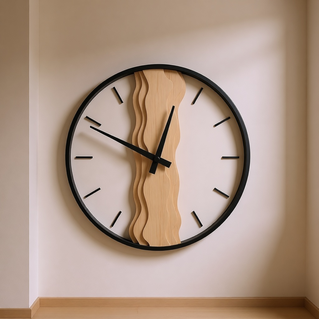 Iron & Oak Wall Clock