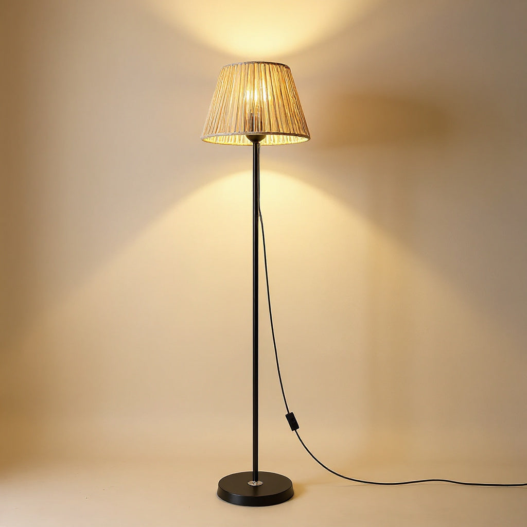 Woven Rattan Floor Lamp 140 cm
