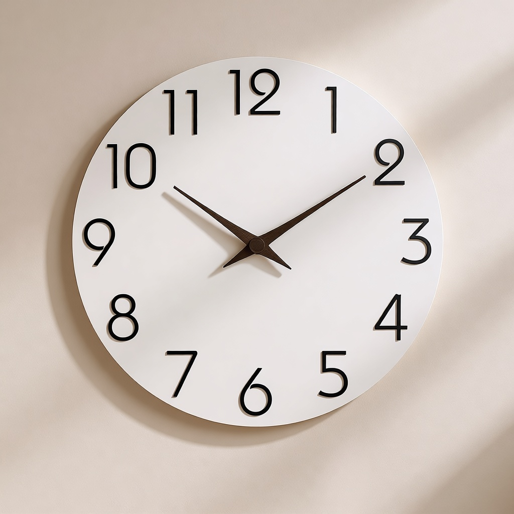 Simple White Wall Clock