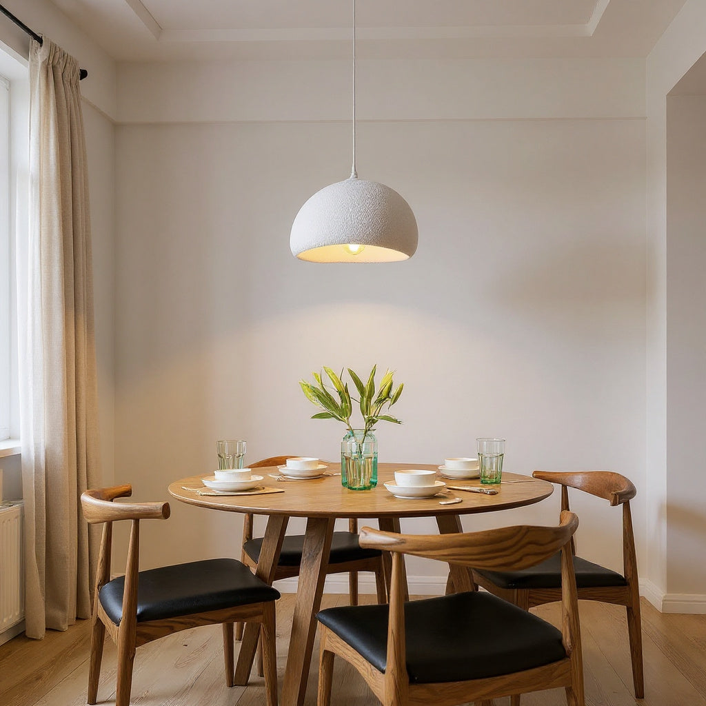 White Dome Pendant Light