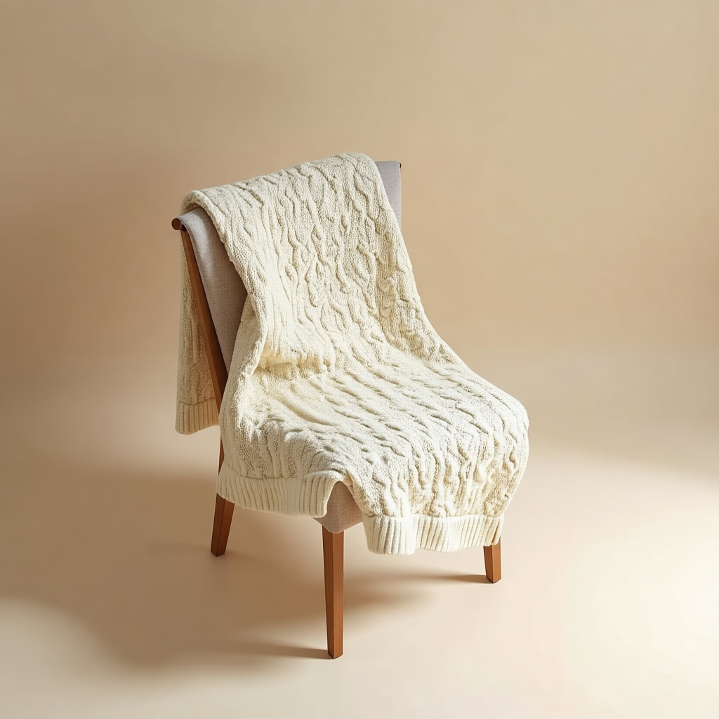 Trecce Cable Knit Throw