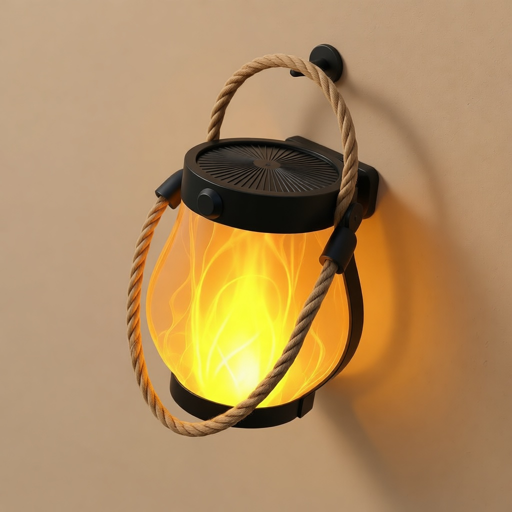 Solar Flame Rope Lantern