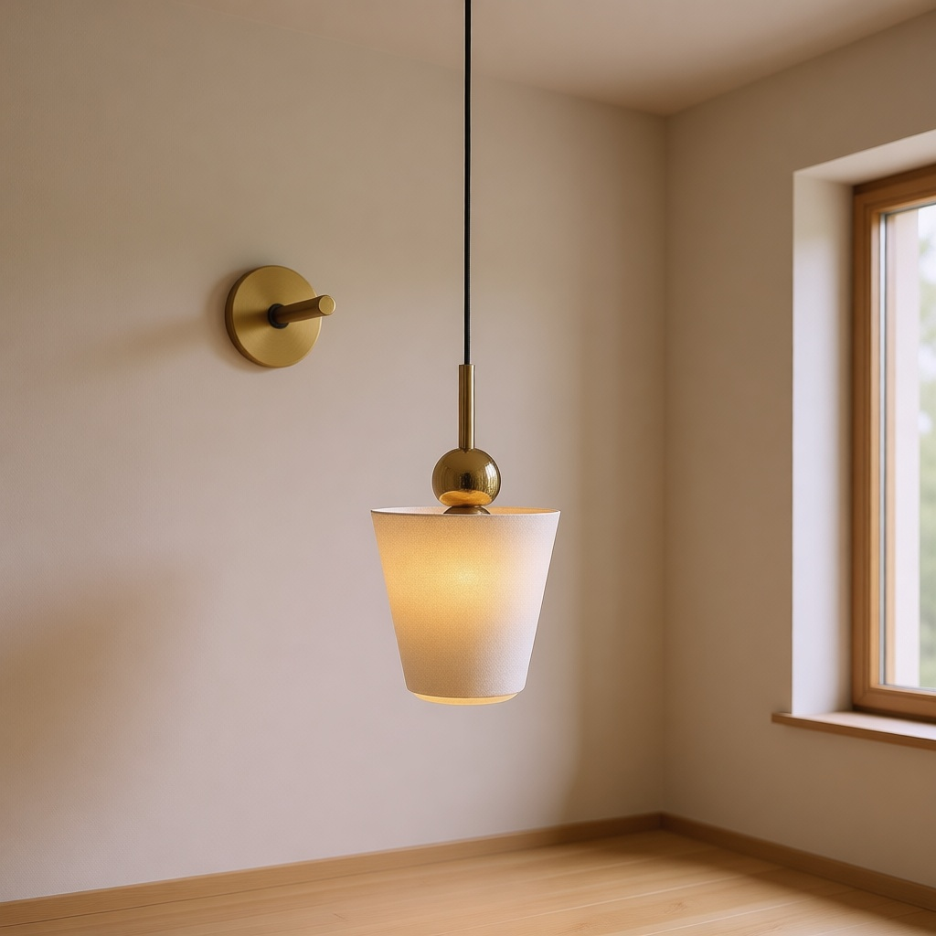 Scandi Linen Cone Pendant
