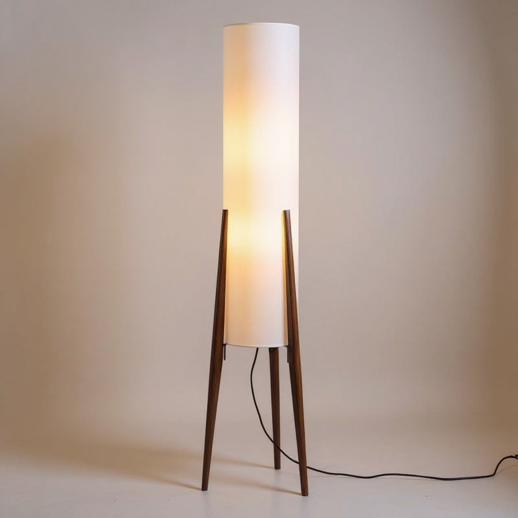 Black Walnut Zen Floor Lamp