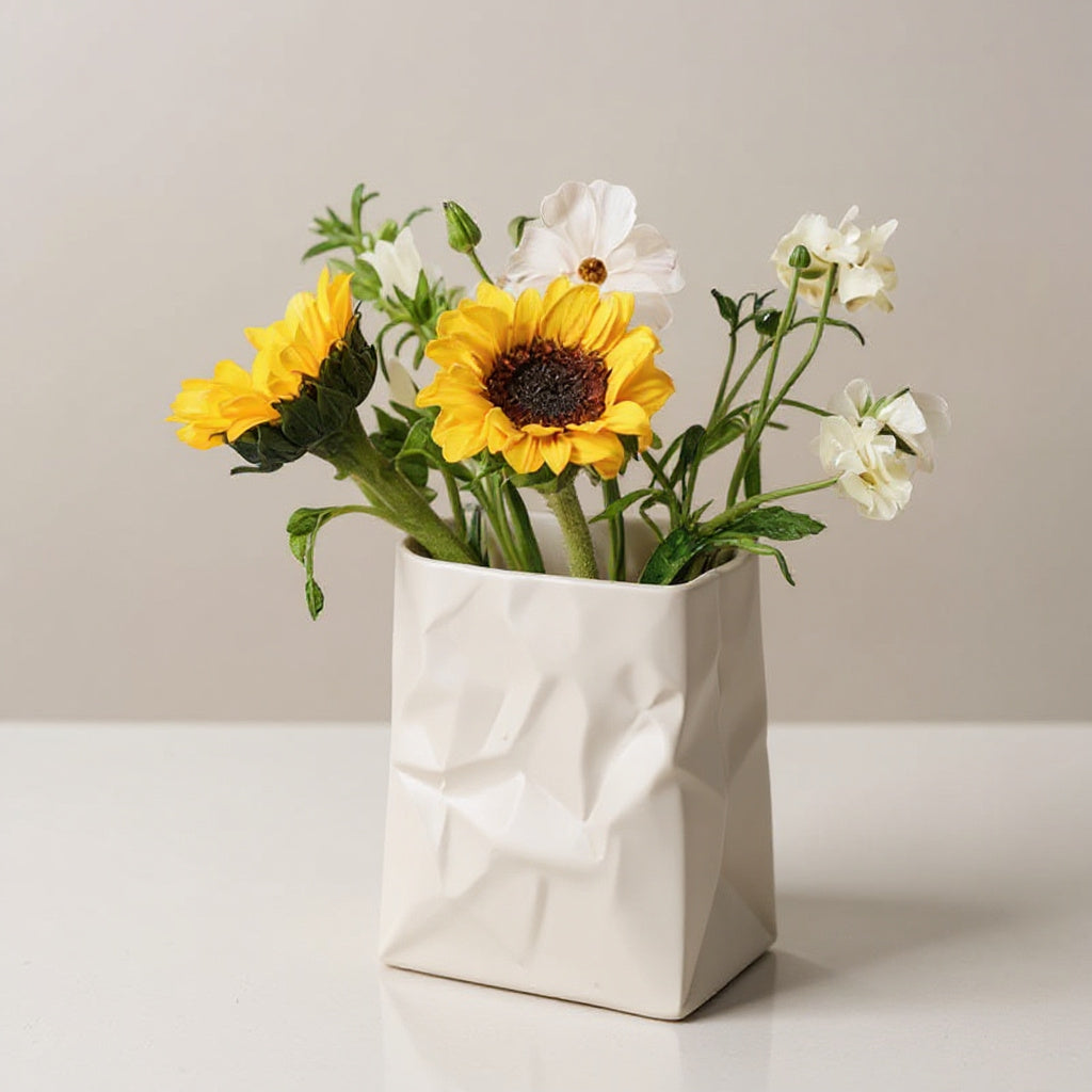 Paper Bag Resin Vase