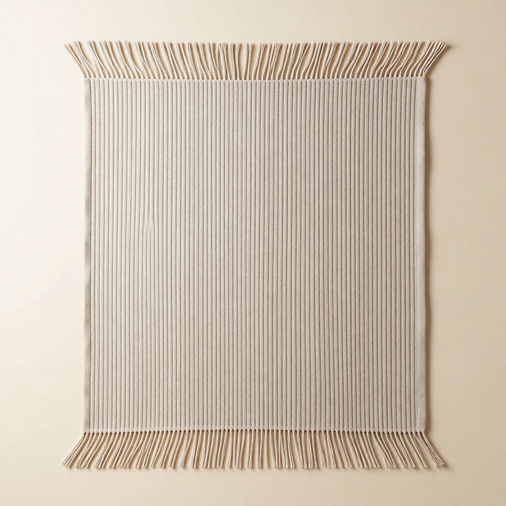 Ribbed Cotton Throw shown in full