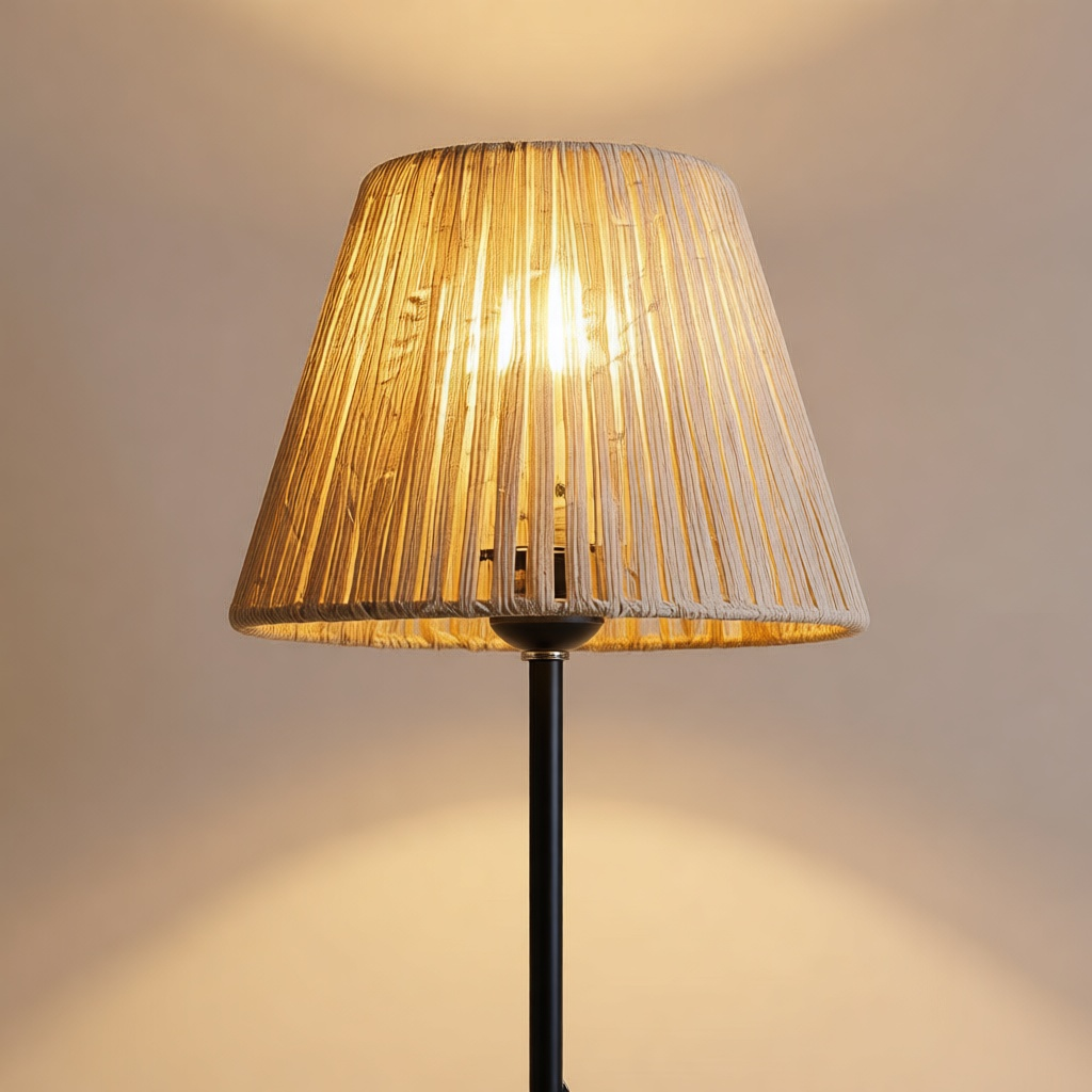 Hand-Woven Shade Floor Lamp