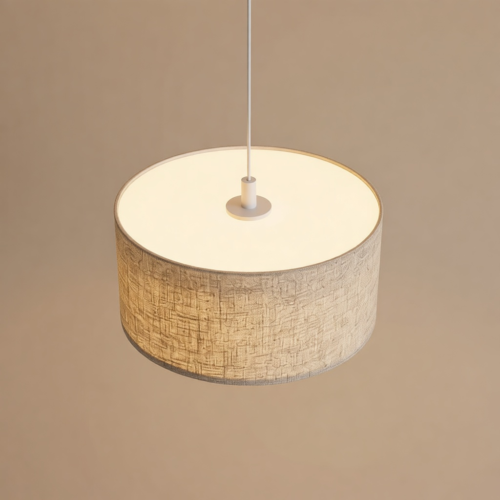 Linen Drum Ceiling Light