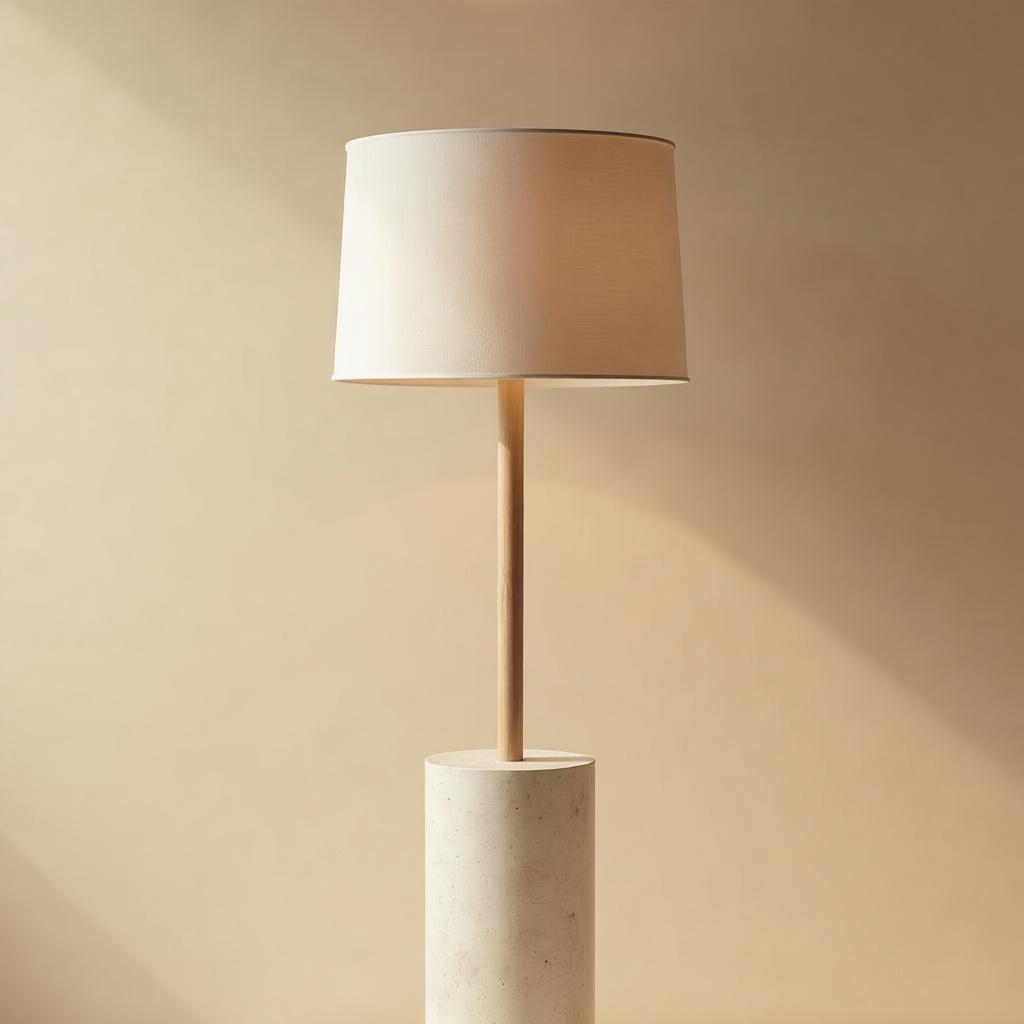 Travo Travertine Floor Lamp