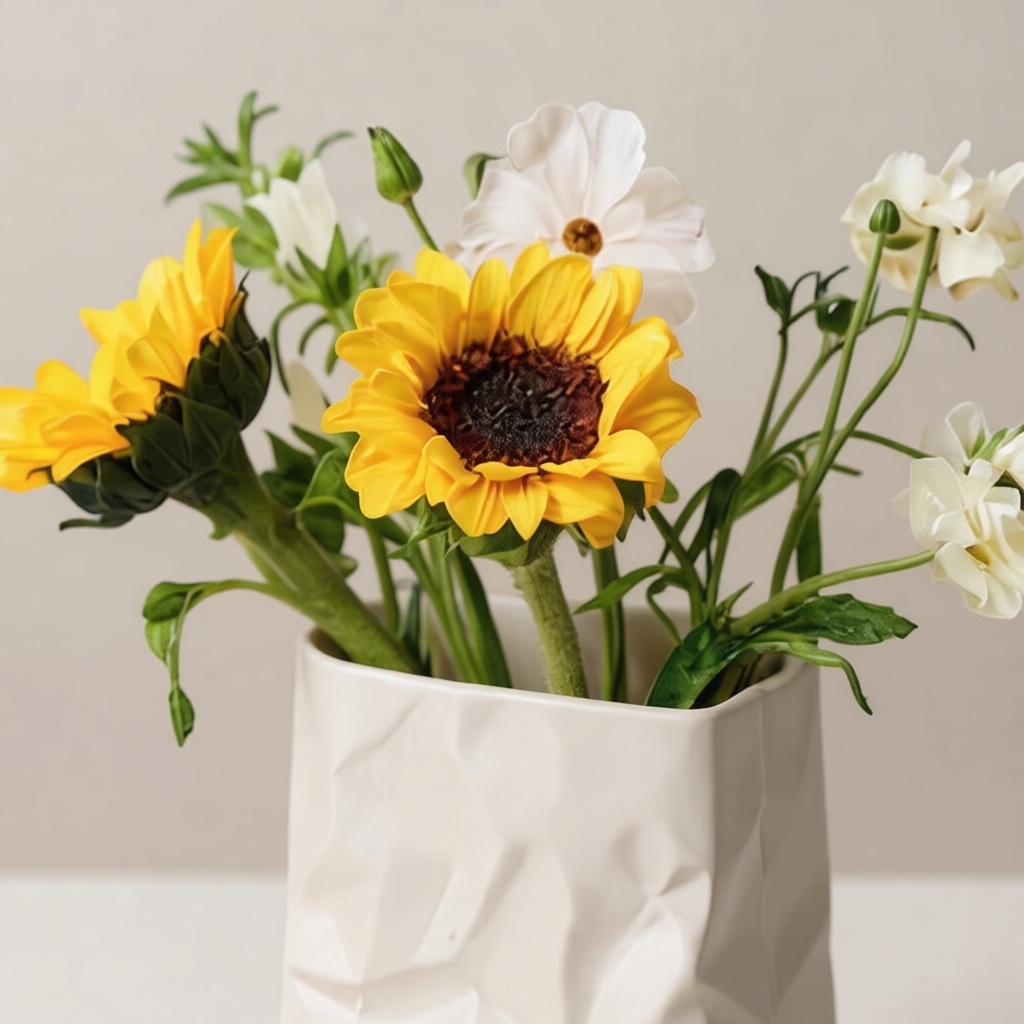 Paper Bag Resin Vase