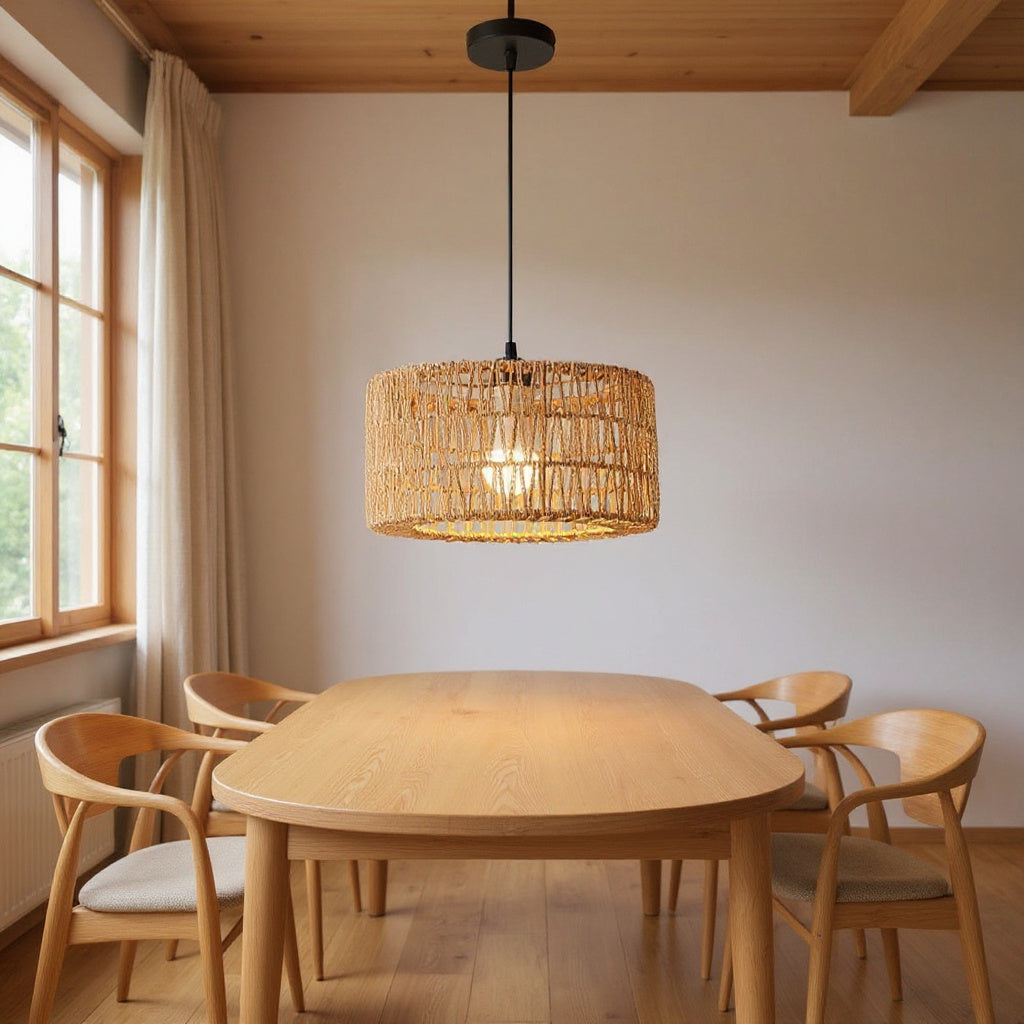 Wicker Rattan Ceiling Lamp