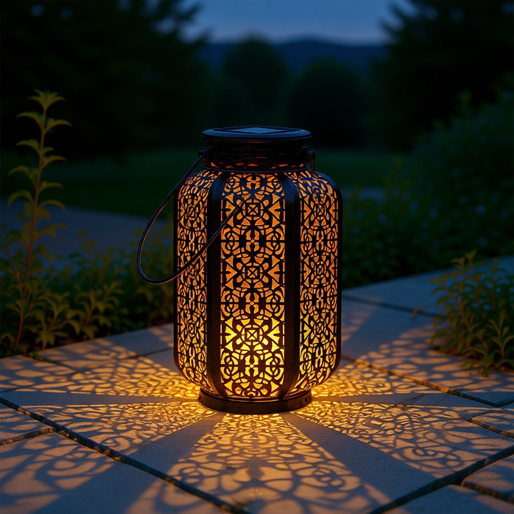 Retro Iron Solar Lantern
