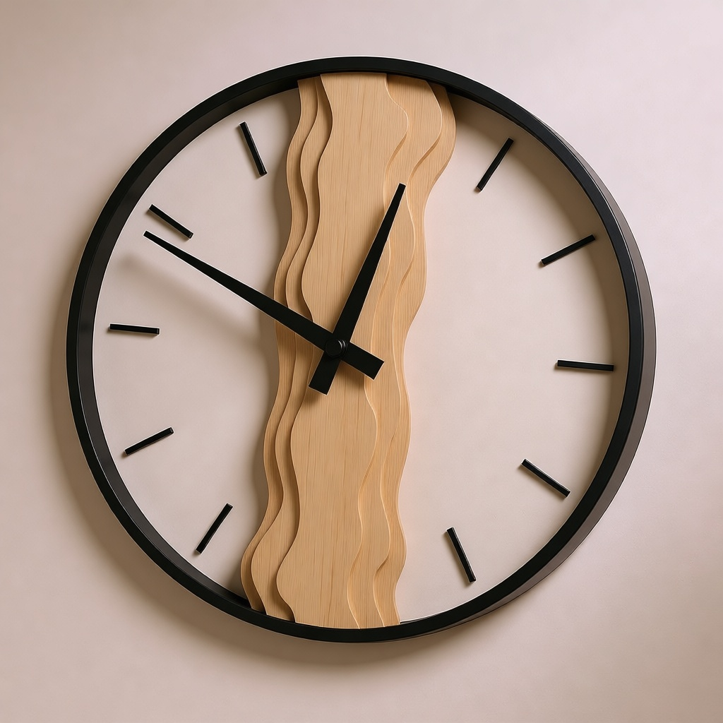 Iron & Oak Wall Clock