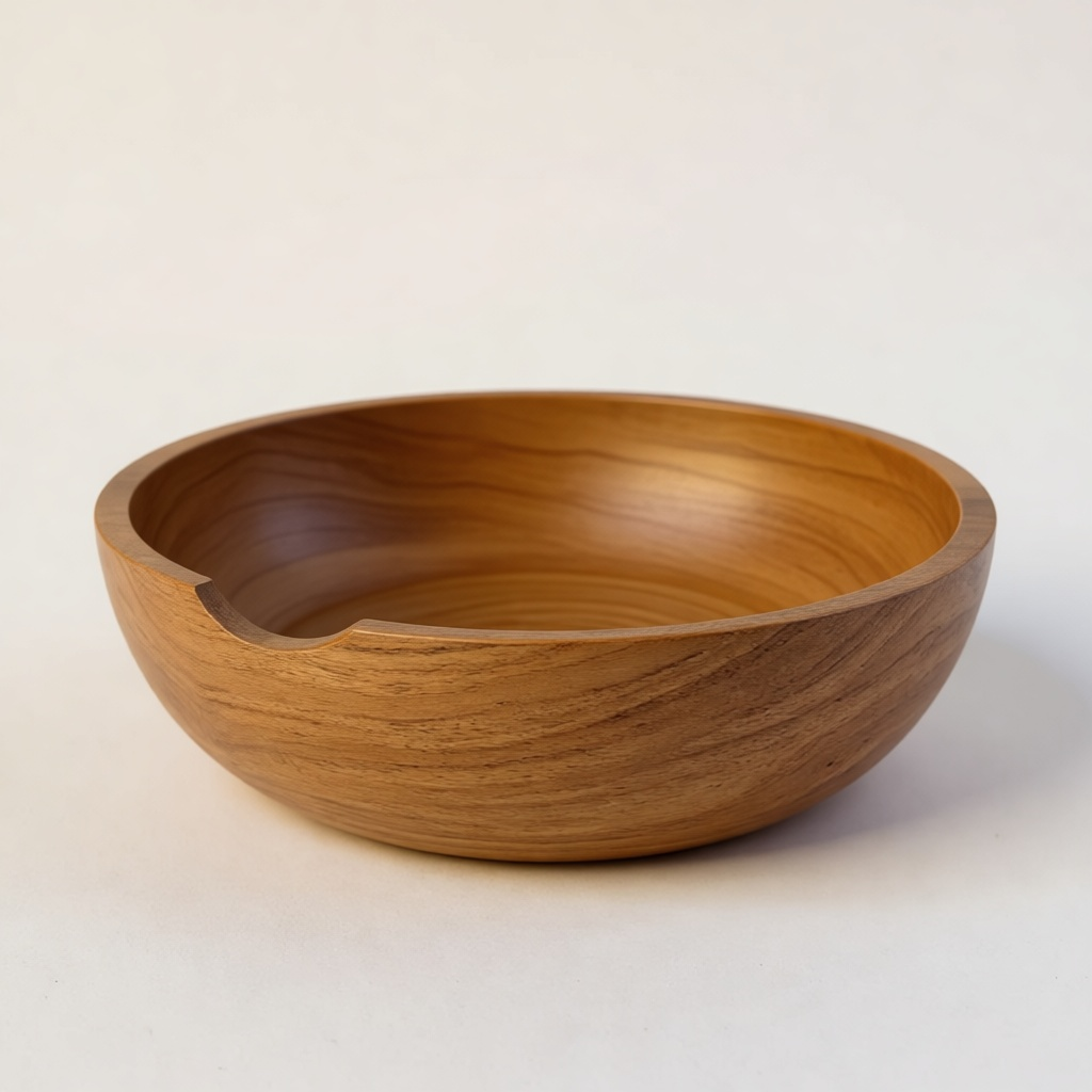Large Wooden Fruit Bowl