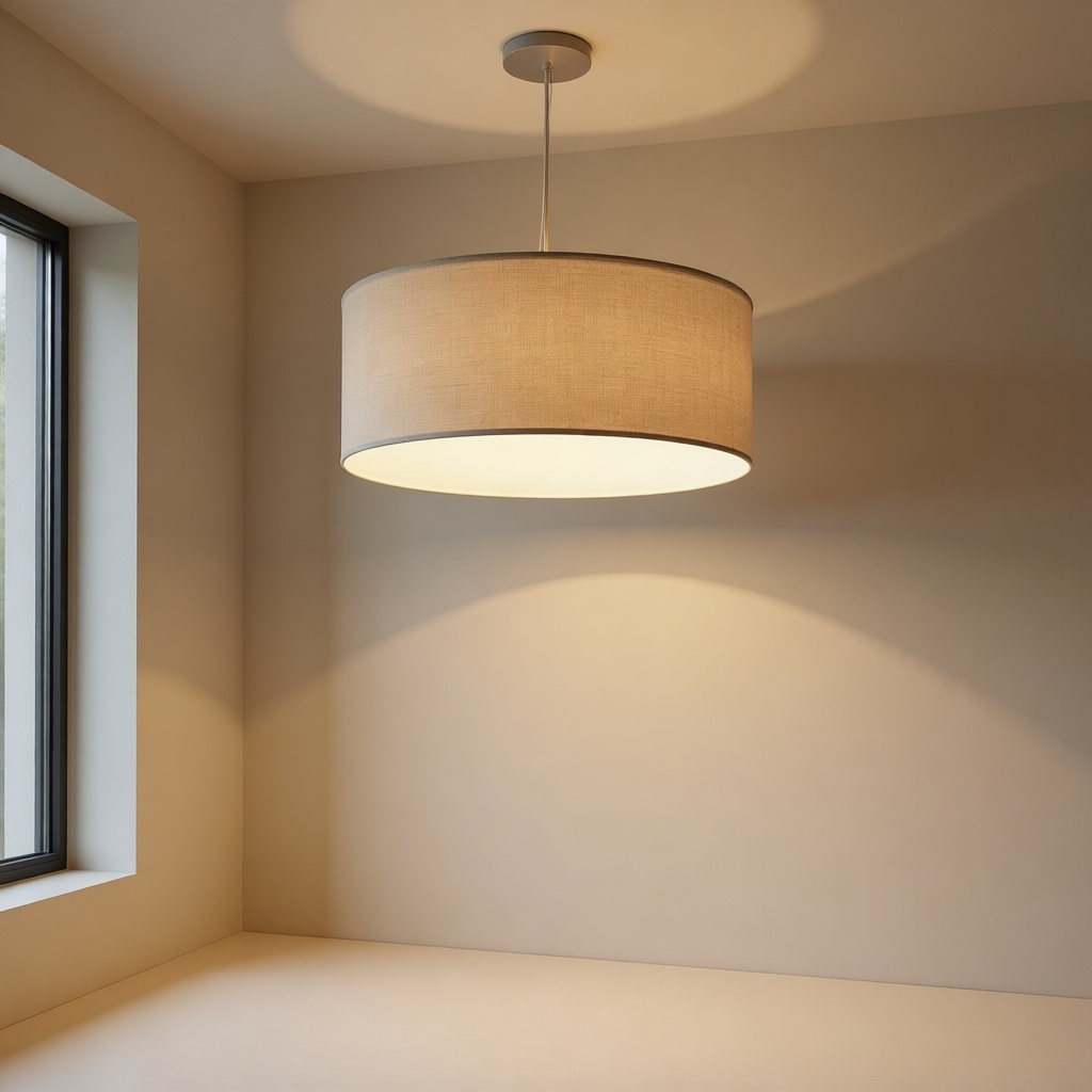 Vela Linen Drum Light