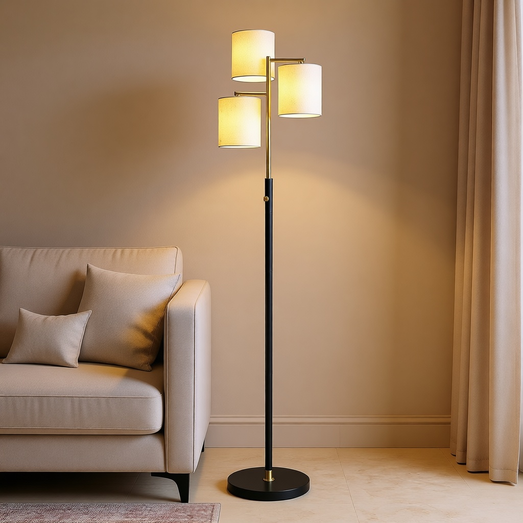 Three-Shade Tree Floor Lamp