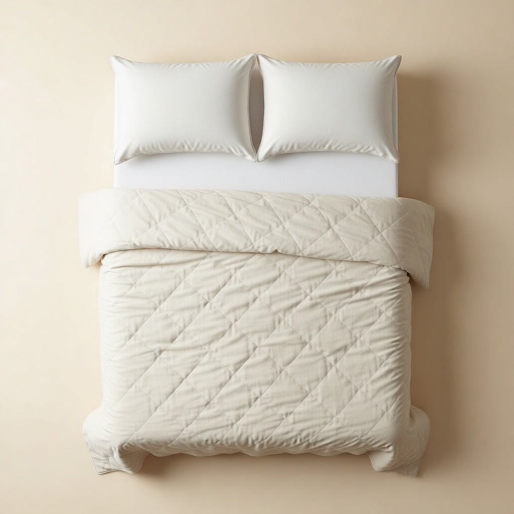 Nube Quilted Coverlet shown in full