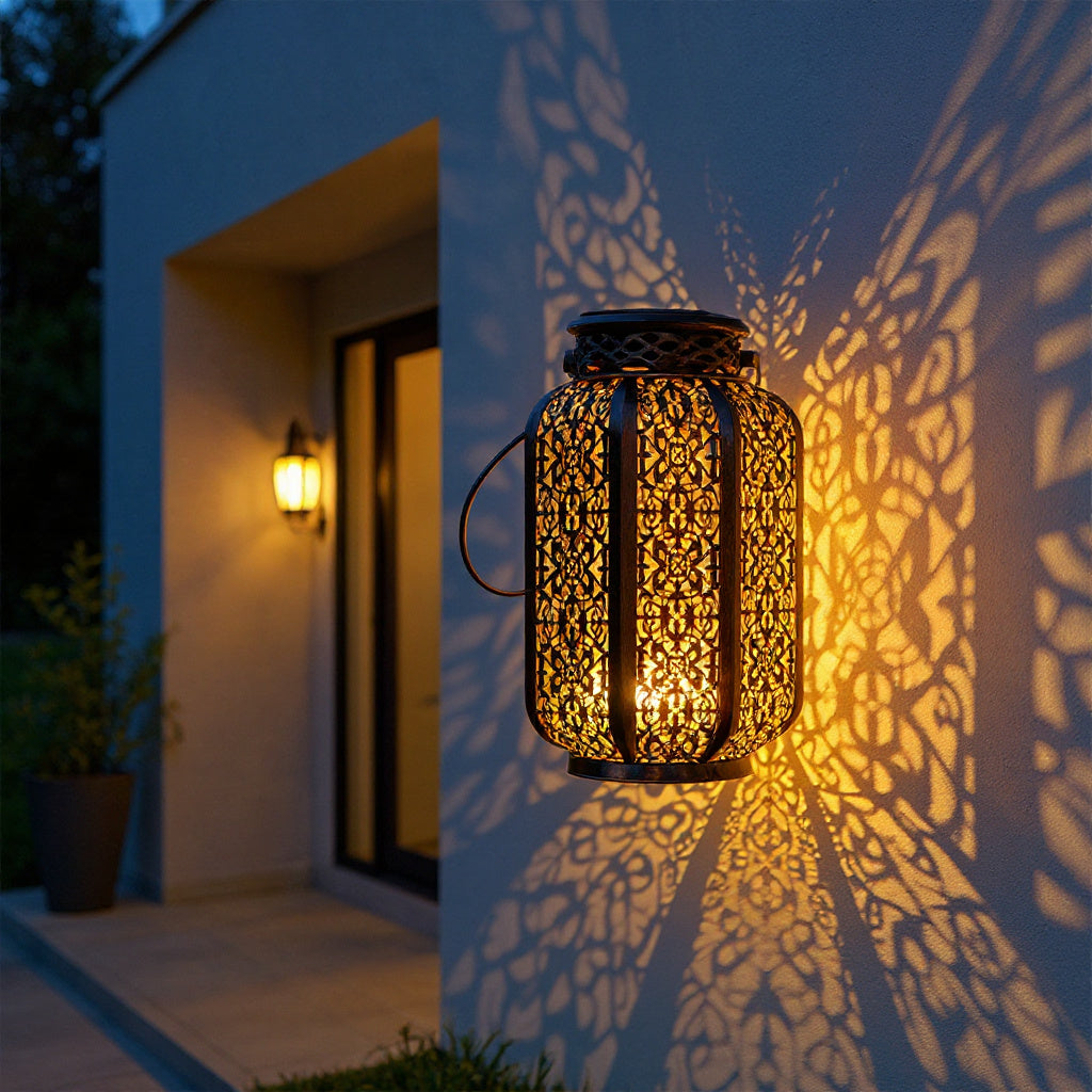 Retro Iron Solar Lantern