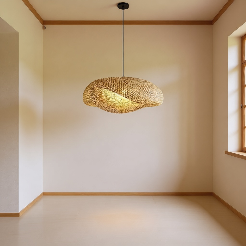 Woven Bamboo Pendant Light