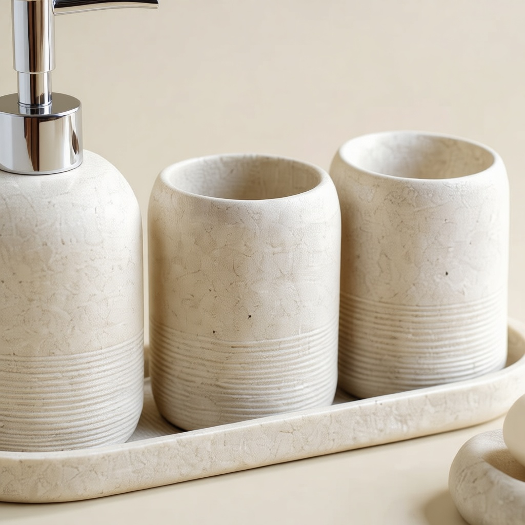 Marmo White Bathroom Set