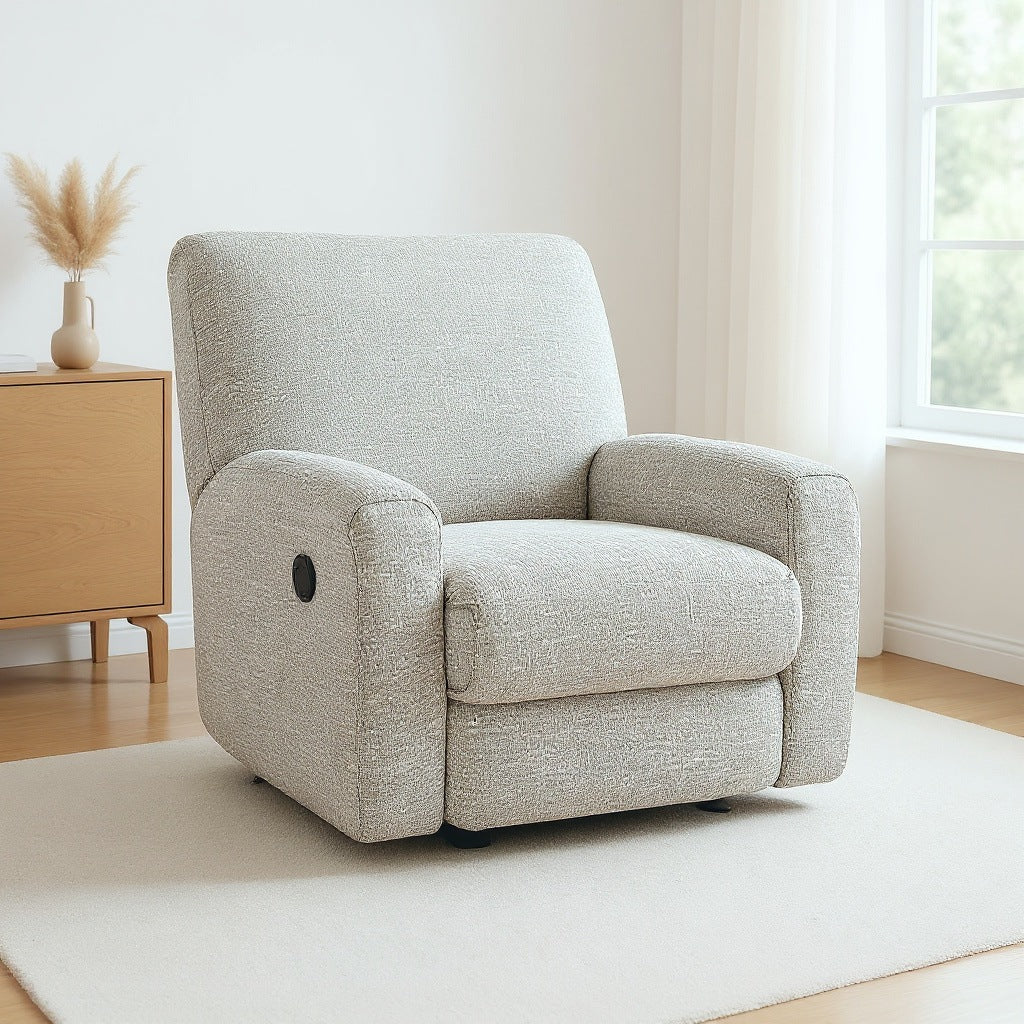 Stretch linen-look armchair cover
