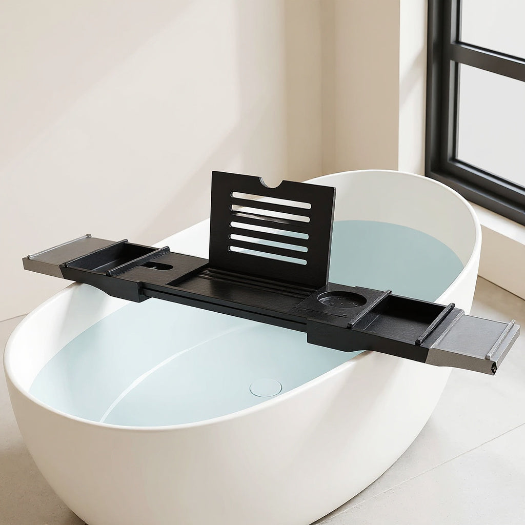 Black Bamboo Bath Board