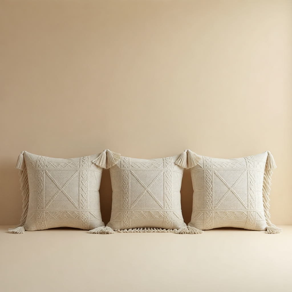 Linen Lumbar Cushion shown in full