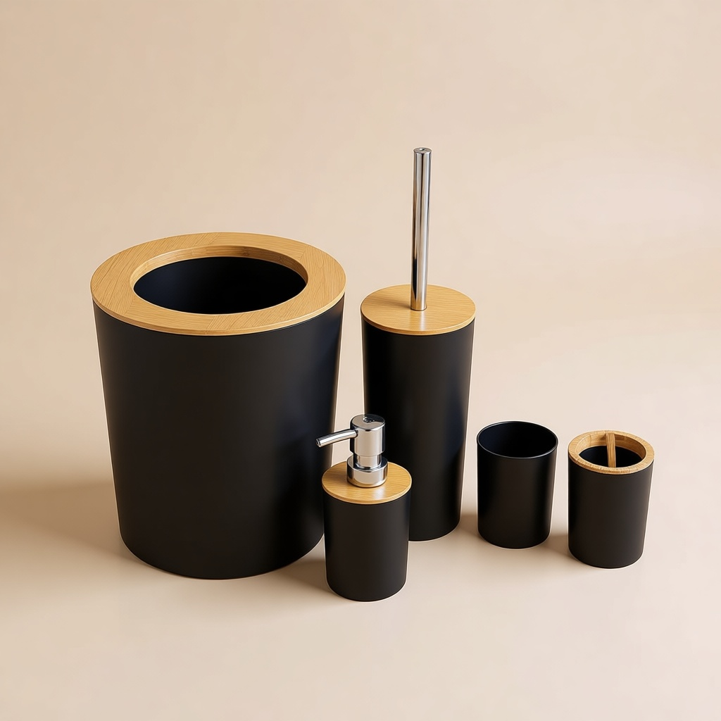 Bamboo Bathroom Set (6 Pieces)