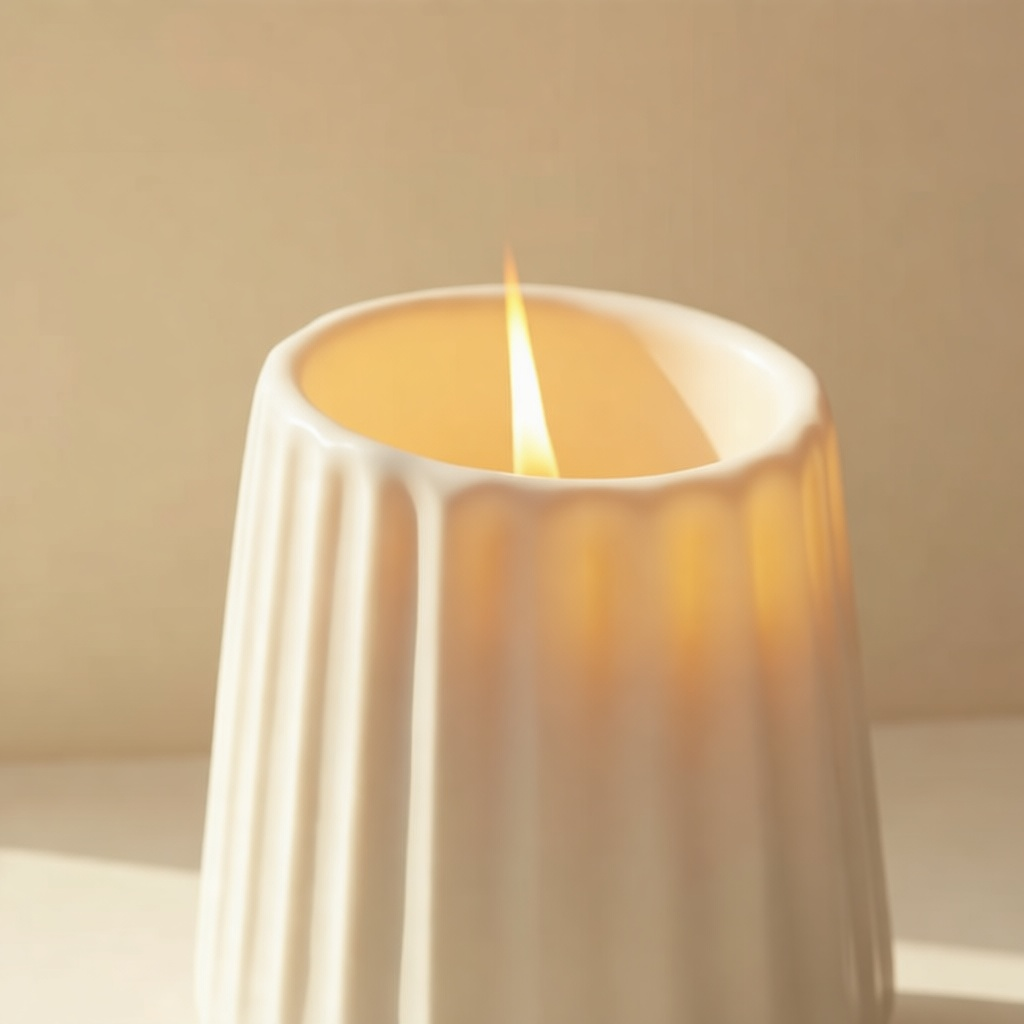 Vela Ribbed Ceramic Holder