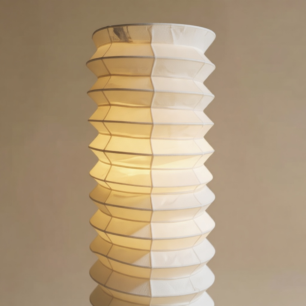 Rice Paper Column Floor Lamp