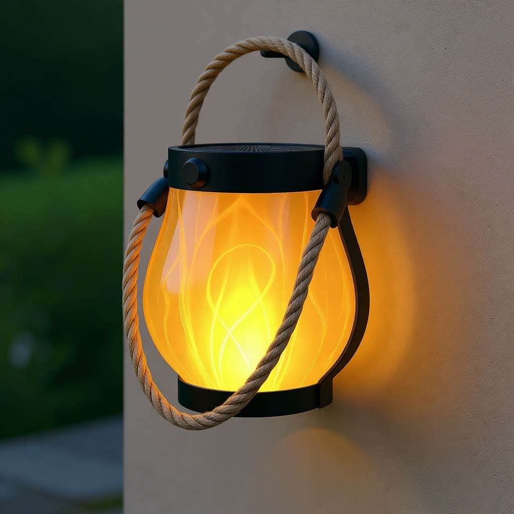 Solar Flame Rope Lantern