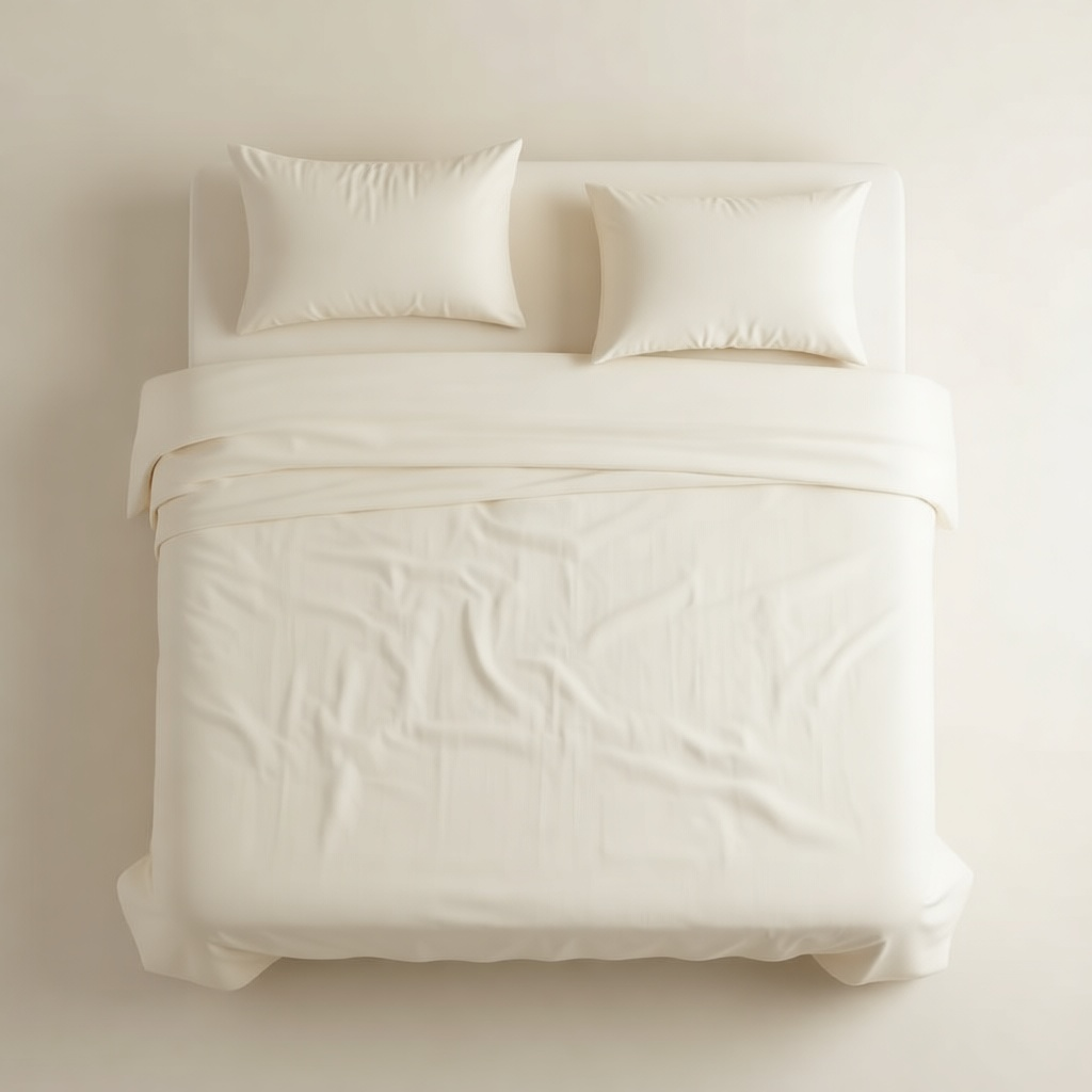 Linen Fitted Sheet shown in full