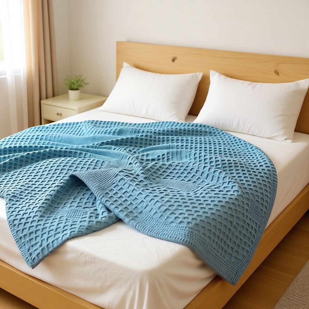 Pure Cotton Waffle Blanket