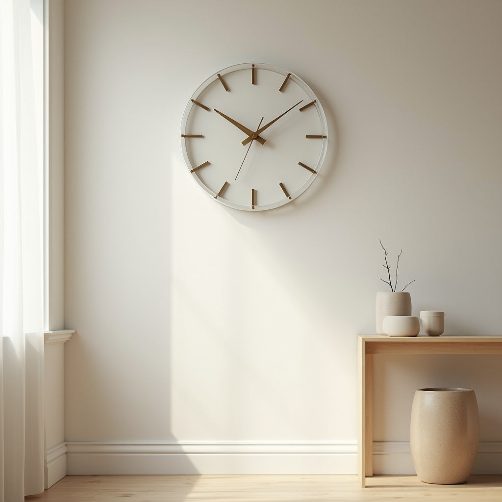 Vetro Glass Face Clock