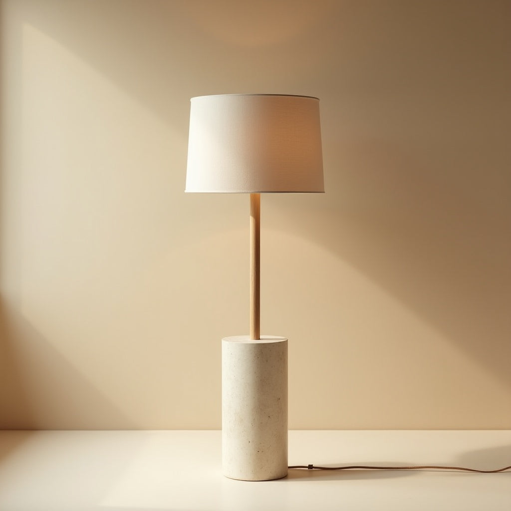 Travo Travertine Floor Lamp