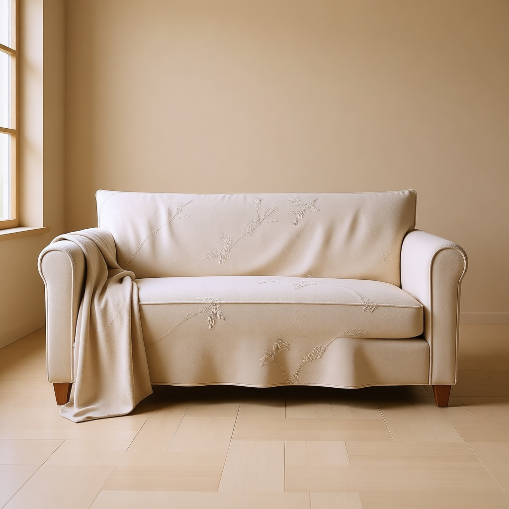 Chenille Geometric Sofa Throw Cover