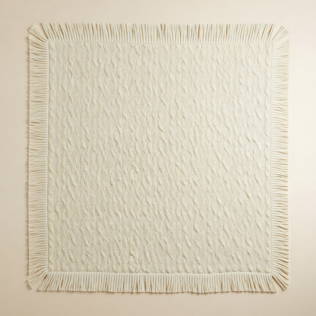 Trecce Cable Knit Throw shown in full