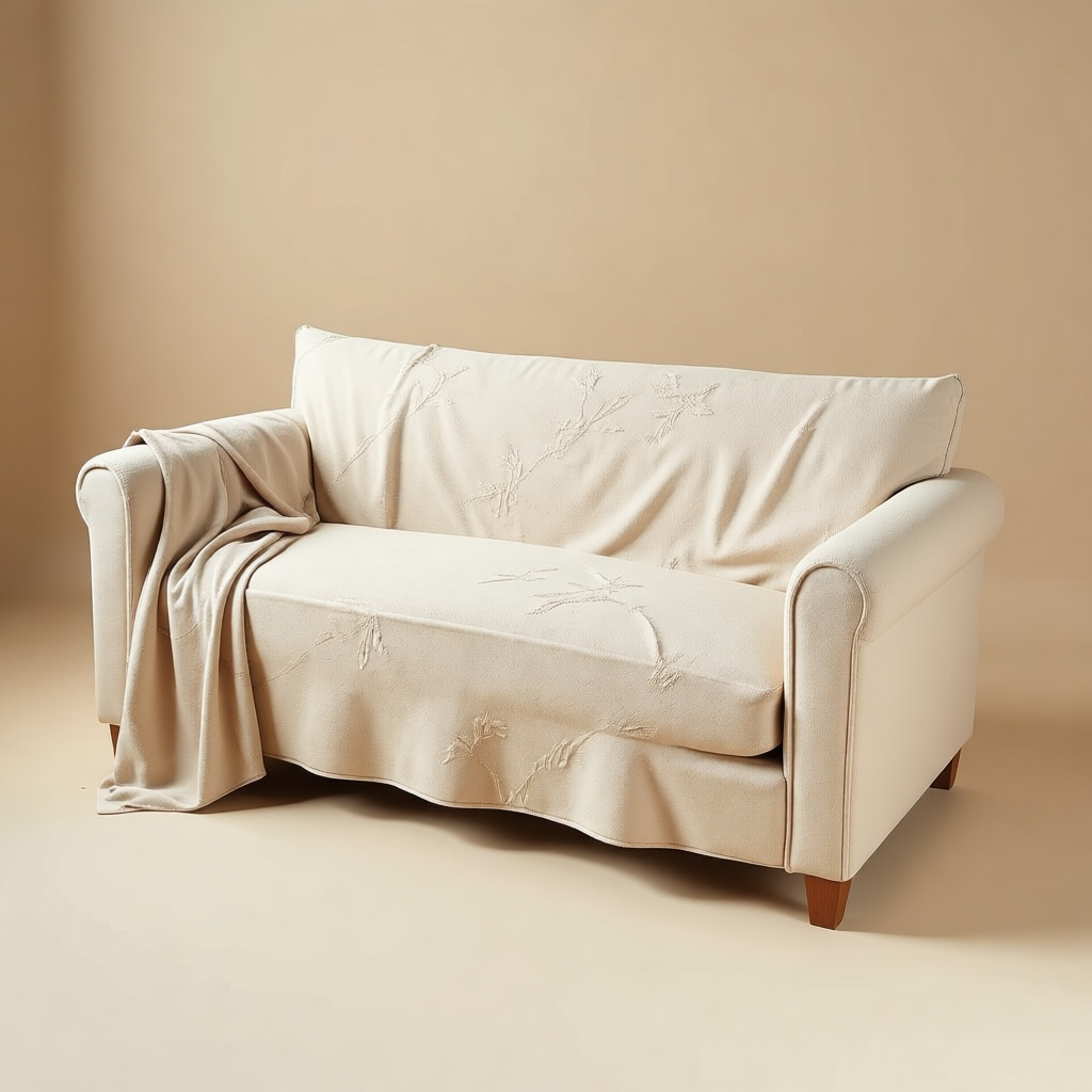 Chenille Geometric Sofa Throw Cover