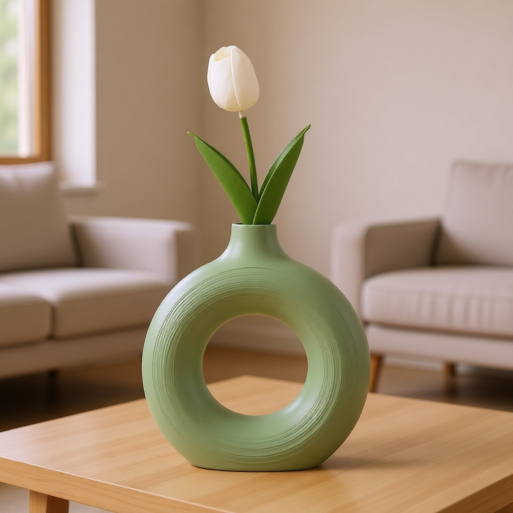 Round Matte Ceramic Vase