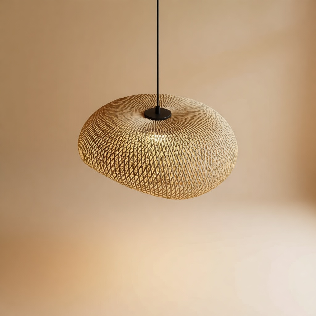 Woven Bamboo Pendant Light