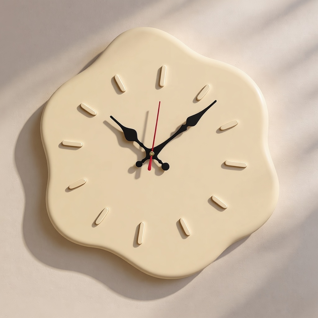 White Wooden Retro Wall Clock