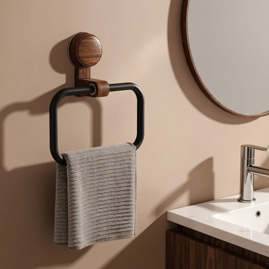Anello Towel Ring — in use at home