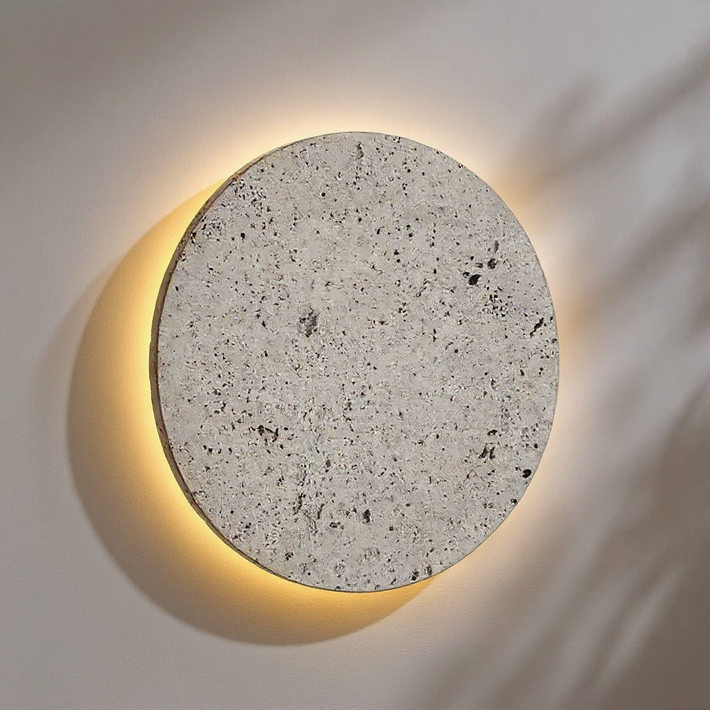 Sasso Travertine Wall Light — studio shot