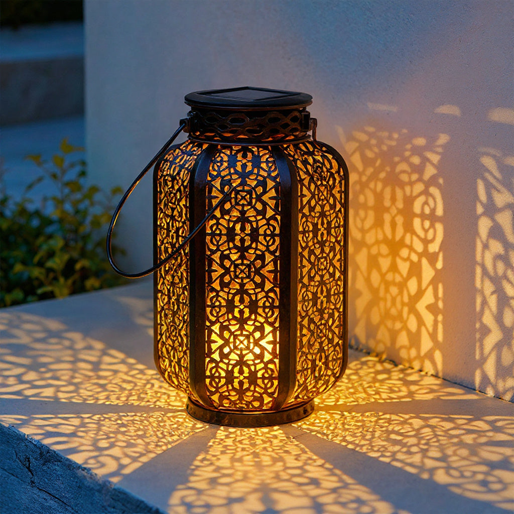 Retro Iron Solar Lantern