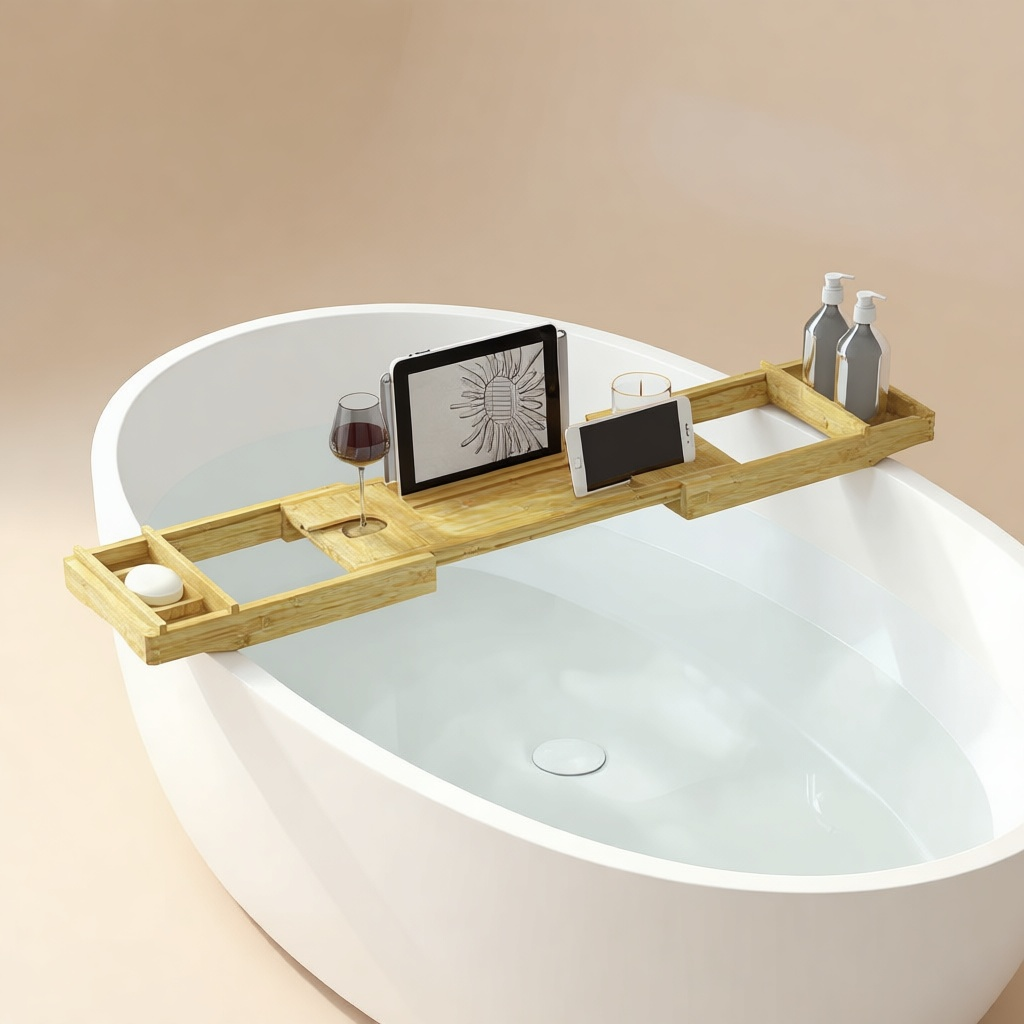 Extendable Bamboo Bath Caddy