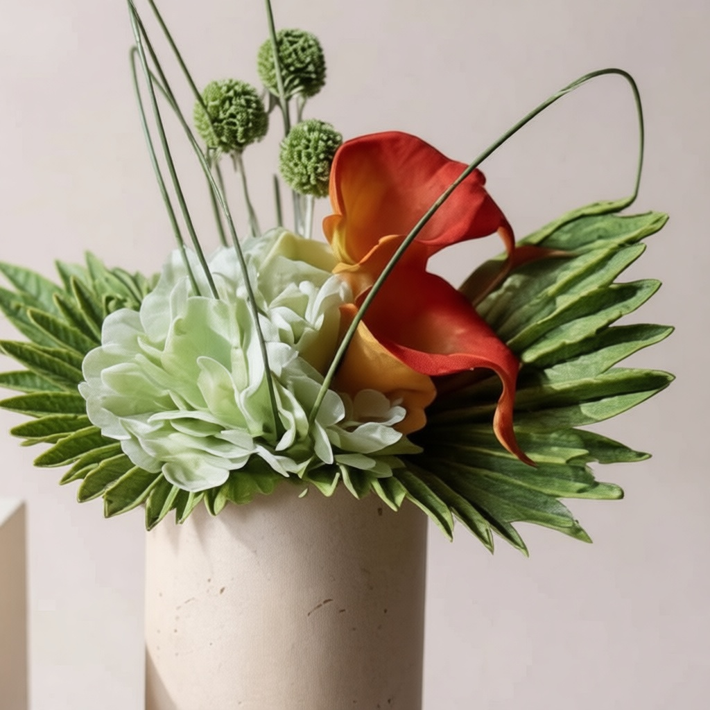 Sculptural Travertine Vase